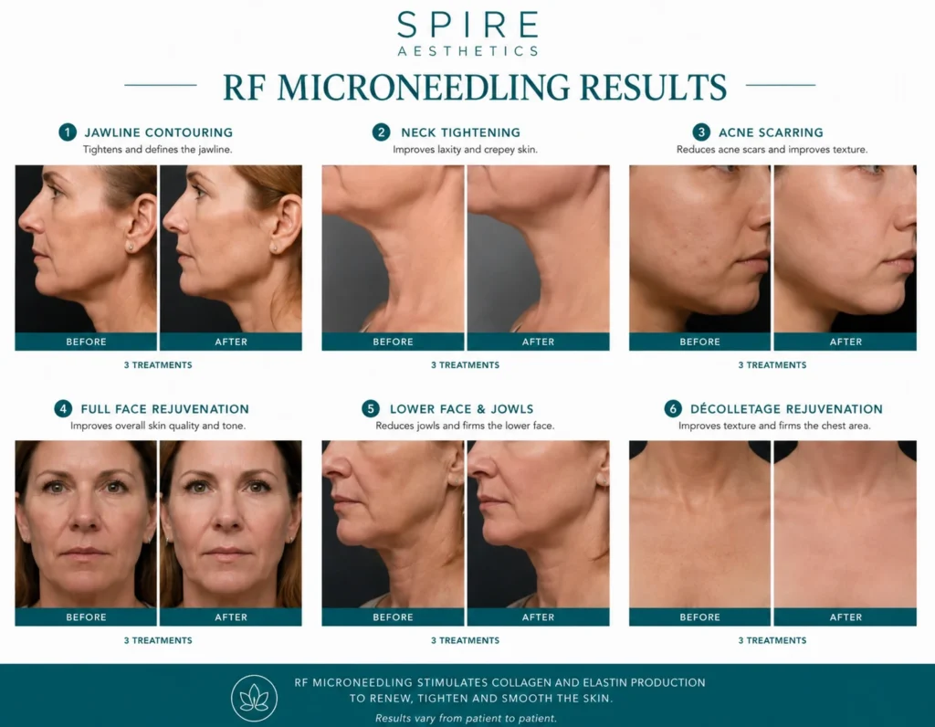 RF Microneedling Skin tightening Sunbury results
