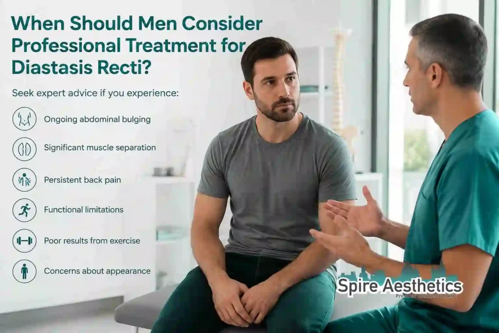 When Should Men Consider Professional Treatment for Diastasis Recti Sunbury?