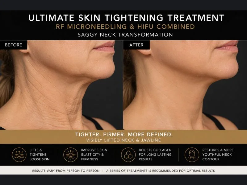 before and after Ultimate skin tightening treatment Sunbury
